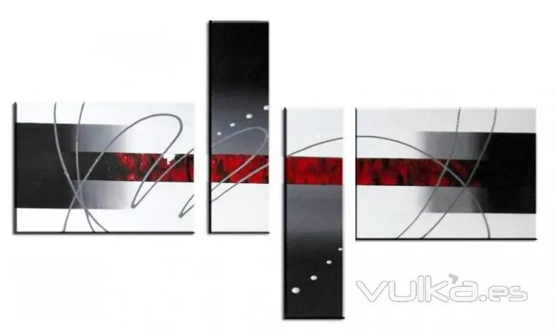 Cuadros abstractos modernos blanco negro y rojo - Imagui