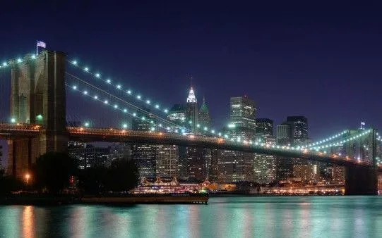 Foto Nocturna Puente de Brooklyn. - Fondos de Pantalla. Imágenes y ...