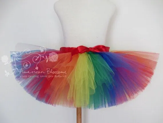 Rainbow Tutu Skirt Adult Rainbow tutu Teen by AmericanBlossoms