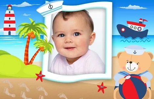 Fotomontaje para bebés de marinerito | Fotomontajes infantiles
