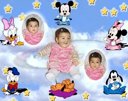 Fotomontaje de caritas para bebé Disney - Imagui