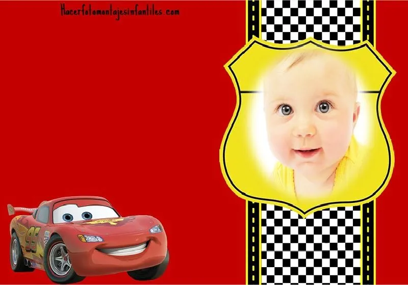 Fotomontaje de Cars con Rayo McQueen | Fotomontajes infantiles