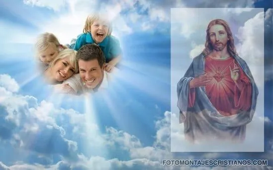 Fotomontaje con Jesús en el Cielo | Fotomontajes Cristianos