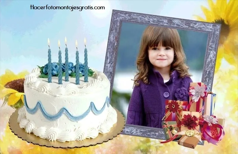 Fotomontaje con pastel de Cumpleaños | Hacer Fotomontajes Gratis