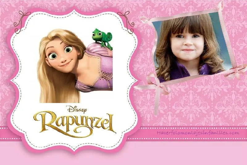 Fotomontaje de Rapunzel para crear gratis | Fotomontajes infantiles