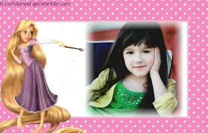 Fotomontaje de Rapunzel gratis | Fotomontajes infantiles