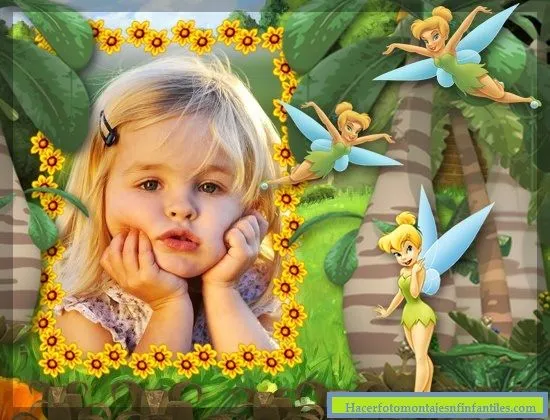 Fotomontaje infantil con Tinkerbell | Fotomontajes infantiles