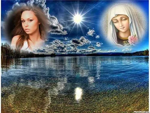 Fotomontajes cristianos con la Virgen María en el Cielo ...