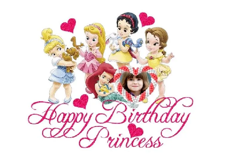 Fotomontaje de Cumpleaños con las Princesas de Disney ...