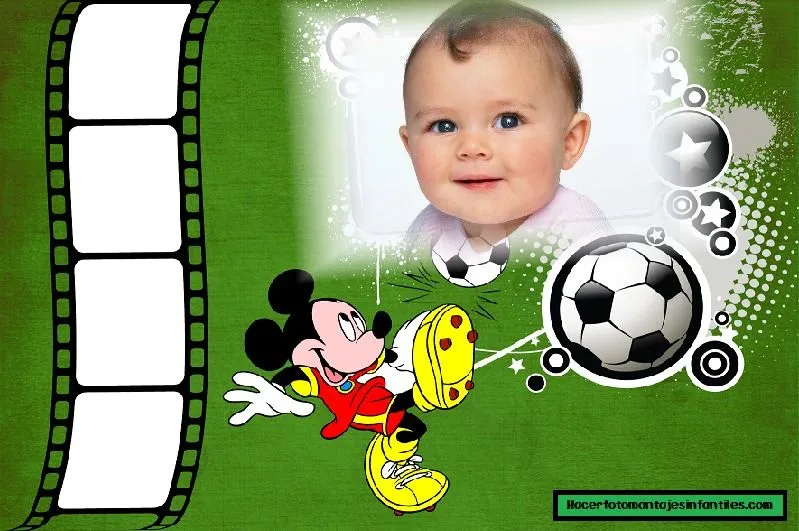 Hacer fotomontajes de Mickey con pelota futbol | Fotomontajes ...