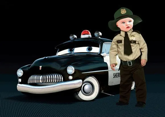 Fotomontajes infantiles Disney. Montaje Cars Infantil con Sheriff ...