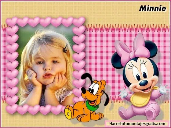 Fotomontaje infantil de Minnie Baby | Hacer Fotomontajes Gratis