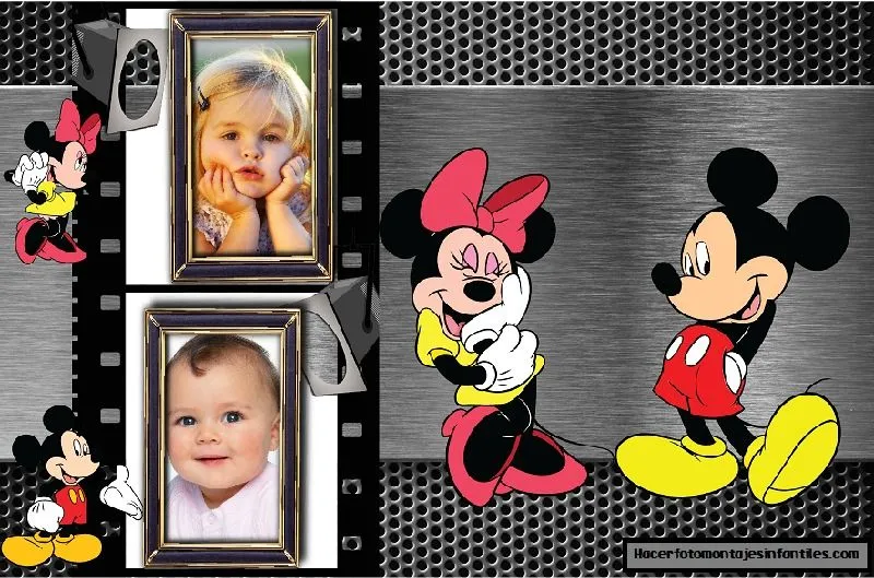 Fotomontaje de Mickey y Minnie para dos fotos | Fotomontajes ...