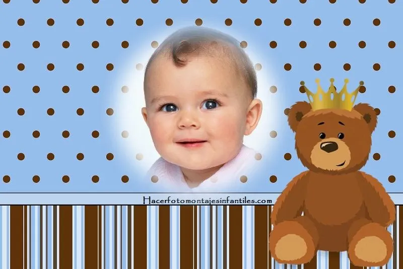 Fotomontaje para bebés con osito | Fotomontajes infantiles