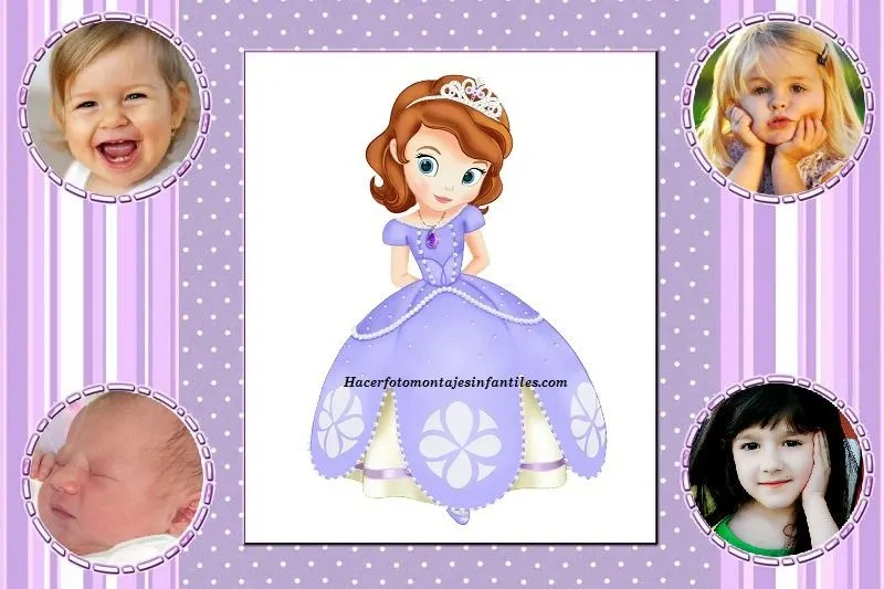 Hacer fotomontajes de la princesa Sofia | Fotomontajes infantiles