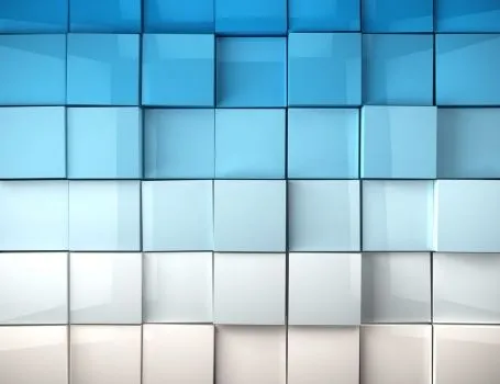 Fotomural cuadrados azules y blancos. Mural cuadrados azules y blancos