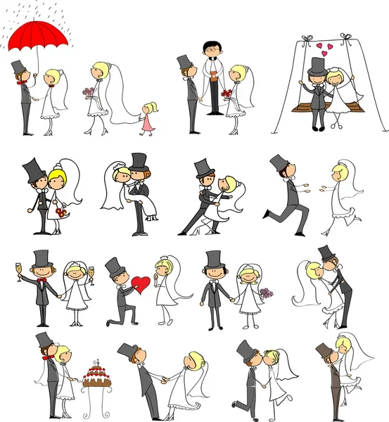Fotos de boda de dibujos animados — Vector stock © virinaflora ...