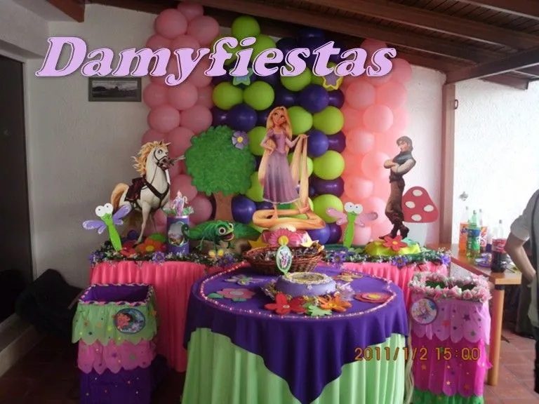 Decoración de mesa para fiesta de rapunzel - Imagui