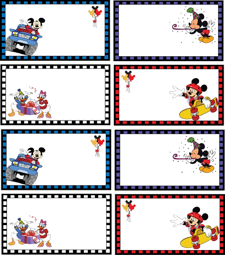 Etiquetas para imprimir gratis de Mickey Mouse - Imagui