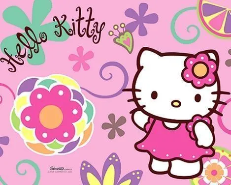 Hello Kitty con flores - Imagui