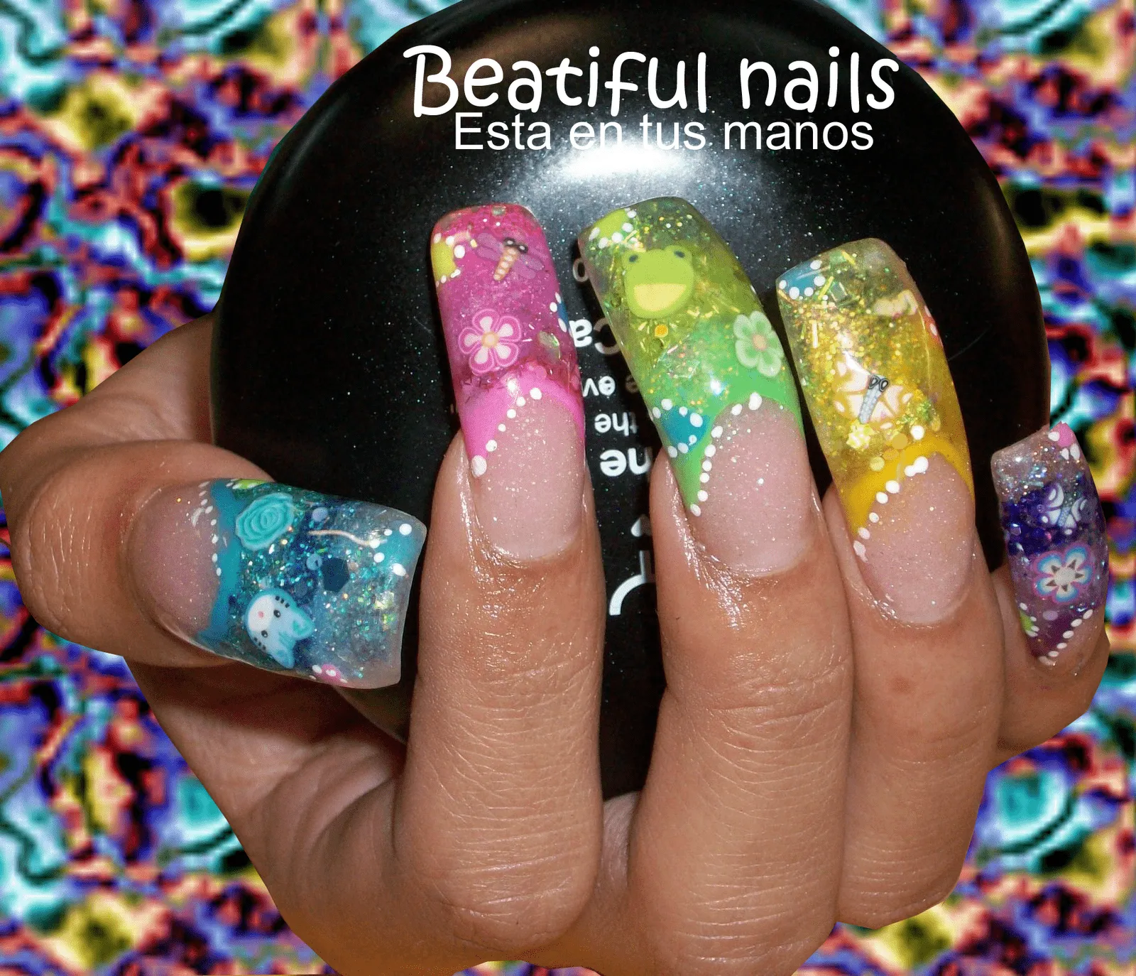 Fotos de uñas de acrilico de colores - Imagui