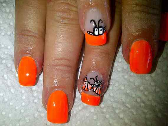 Fotos de uñas color naranja - 50 ejemplos - orange nails ...