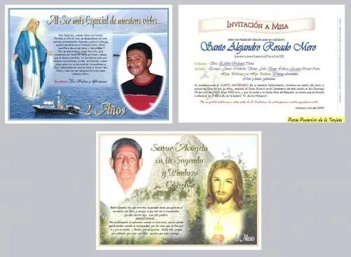 Modelos de tarjetas para misa para imprimir - Imagui