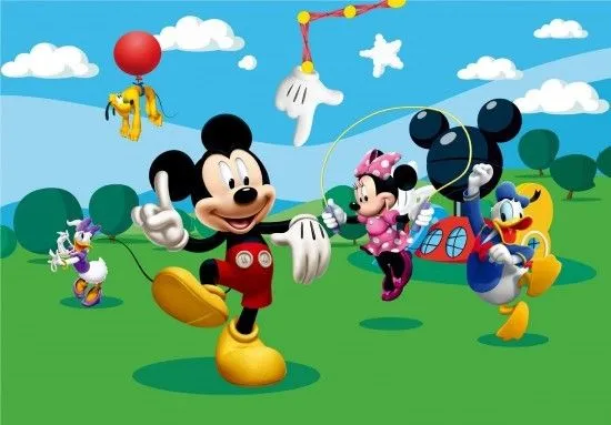 Fototapete Tapete Disney Mickey Mouse Micky Maus Kindertapete Foto ...
