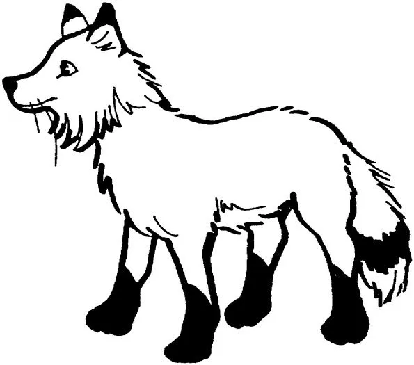 Free coloring pages of fox drawings