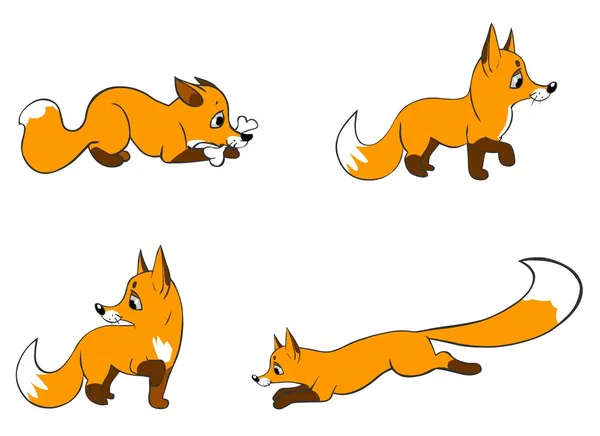fox dibujos animados — Vector stock © Regisser_com #7557209