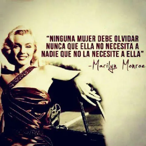 FRASES DE UNA CHICA | FRASES | Pinterest | Frases and Marilyn Monroe