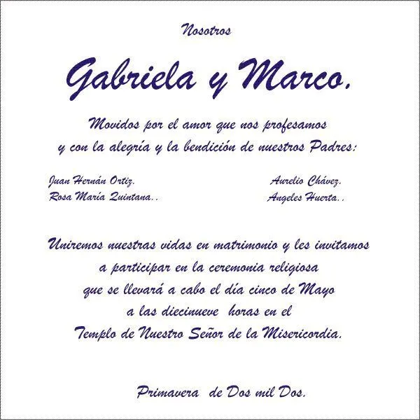 Texto para invitaciones - Foro Organizar una boda - bodas.com.mx