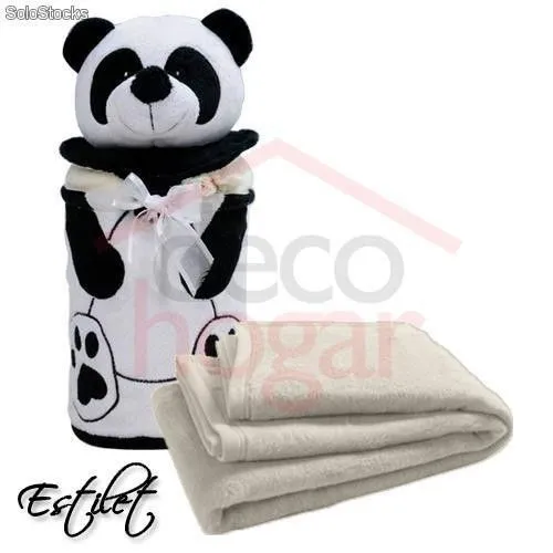 Frazada Polar + Porta Pañales Oso Panda | Productos