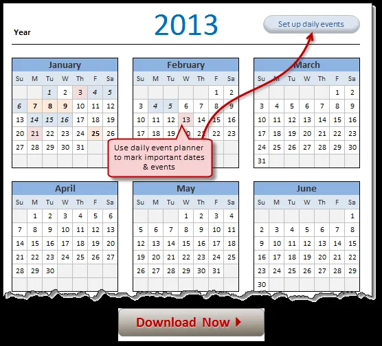 FREE 2013 Calendar - Download and Print Year 2013 Calendar today ...