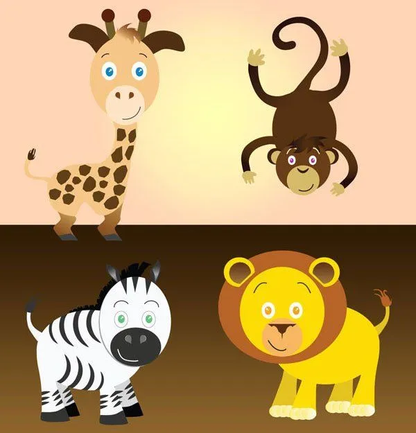 Gratis dibujos animados Safari animales arte vectorial, imagen ...