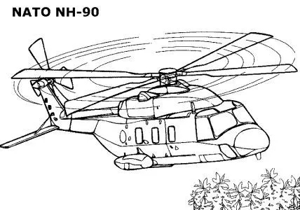 Free Coloring pages for boys and girls: Technique: Helicopters