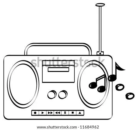 Free coloring pages of how to draw a radio