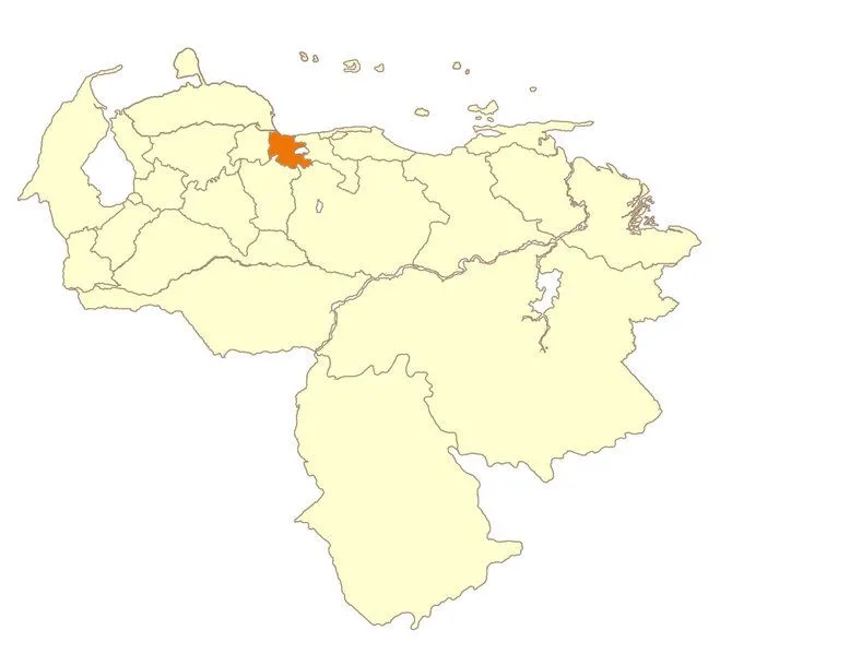 Free coloring pages of mapa del estado carabobo