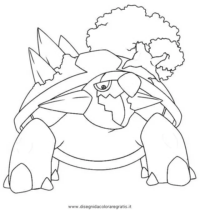 Free coloring pages of pokemon torterra