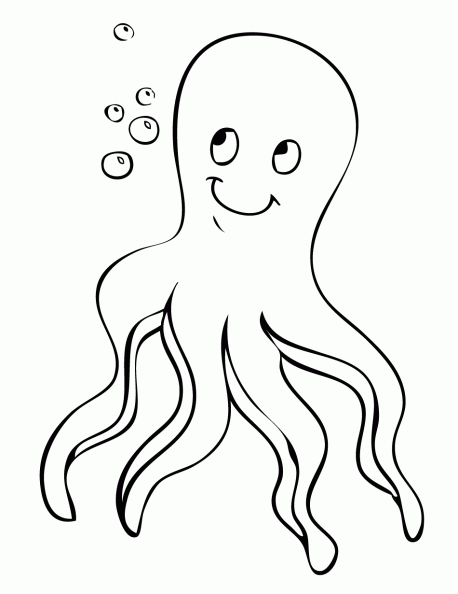 Free coloring pages of pulpo niño