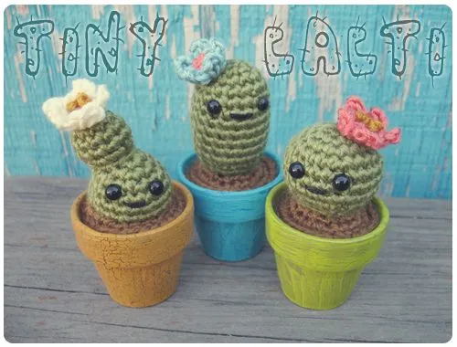 Free Crochet Pattern: Tiny Cacti | Gleeful Things