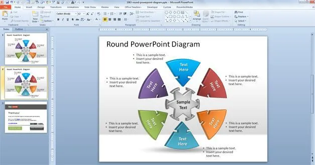 Free Diagrama de Bloques Circular para PowerPoint - Free ...
