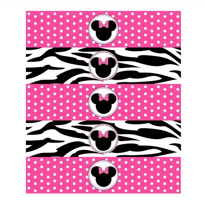free minnie mouse printables | minnie mouse zebra water bottle ...
