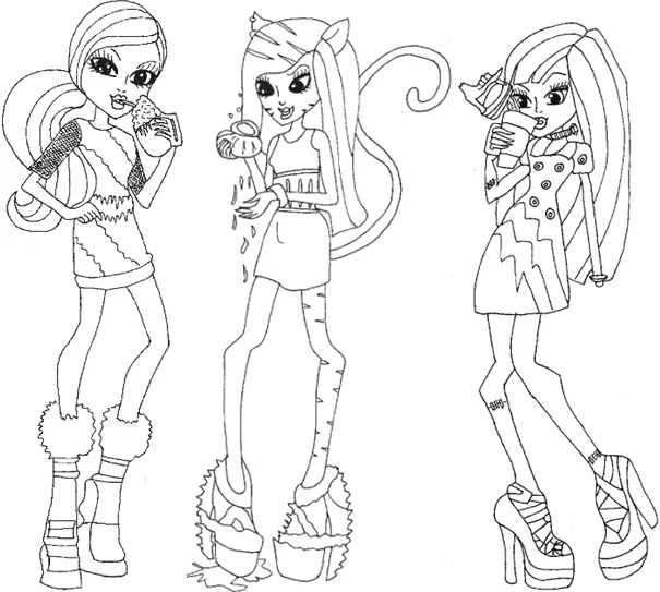 Free Printable Monster High Coloring Pages: Monster High Coffin ...