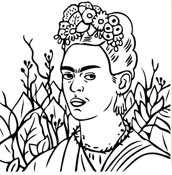 Frida Khalo | Para colorear e ilustrar | Pinterest | Frida Khalo