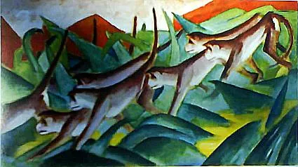 Friso de monos – 1911 – | - FRANZ MARC -