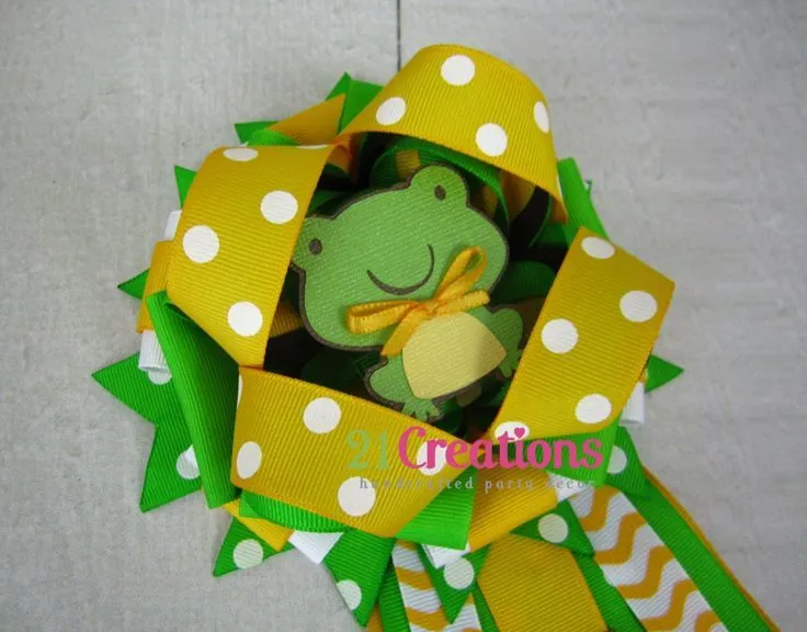Frog Baby Shower Corsage by 21Creations on Etsy, $30.00 | Mimi ...