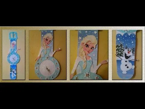 Frozen en un bello reloj de Foamy o Goma Eva ( PARTE 1/2) - YouTube