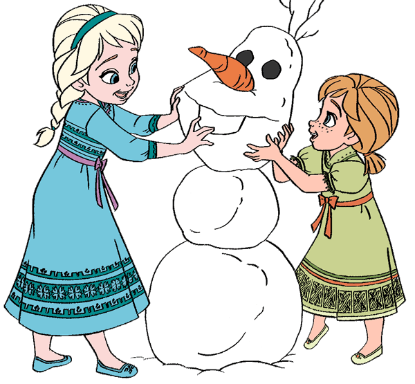 Frozen: Imágenes de Ana y Elsa. Clip Art. | Ideas y material ...