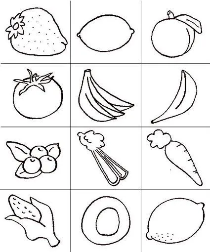 Fruits and Vegetables Coloring Pages | For My Babies | Pinterest
